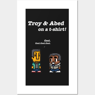 Troy and Abed · Community · TV show - black Posters and Art